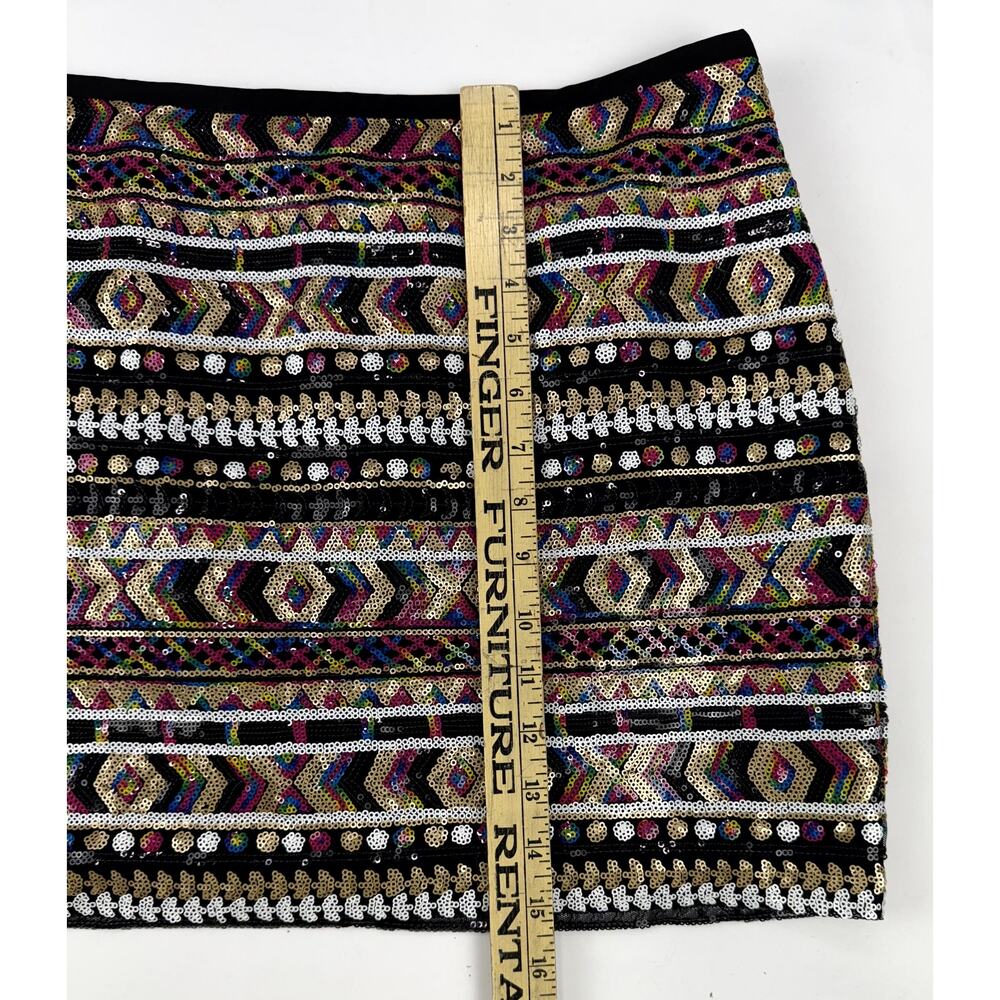 GUESS Sequin Skirt  M vibrant geometric patterns.  mix of colors for a bold look - Picture 8 of 10